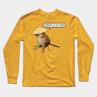 Doge: Simping Is No More Long Sleeve T-Shirt